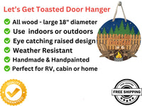 Thumbnail for Camping door hanger infographic.