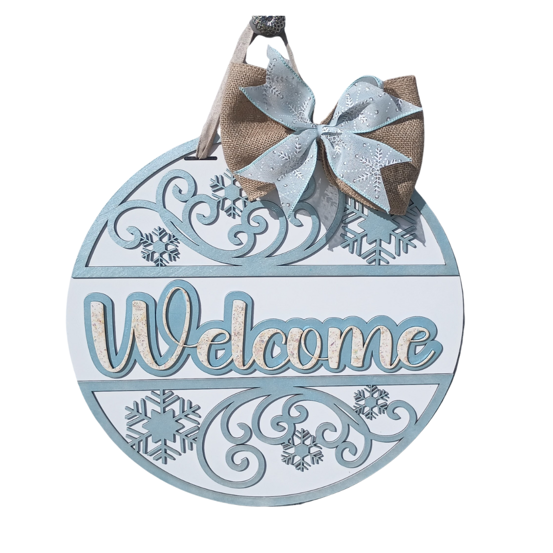 Welcome door hangers | Welcome Winter Door Hanger