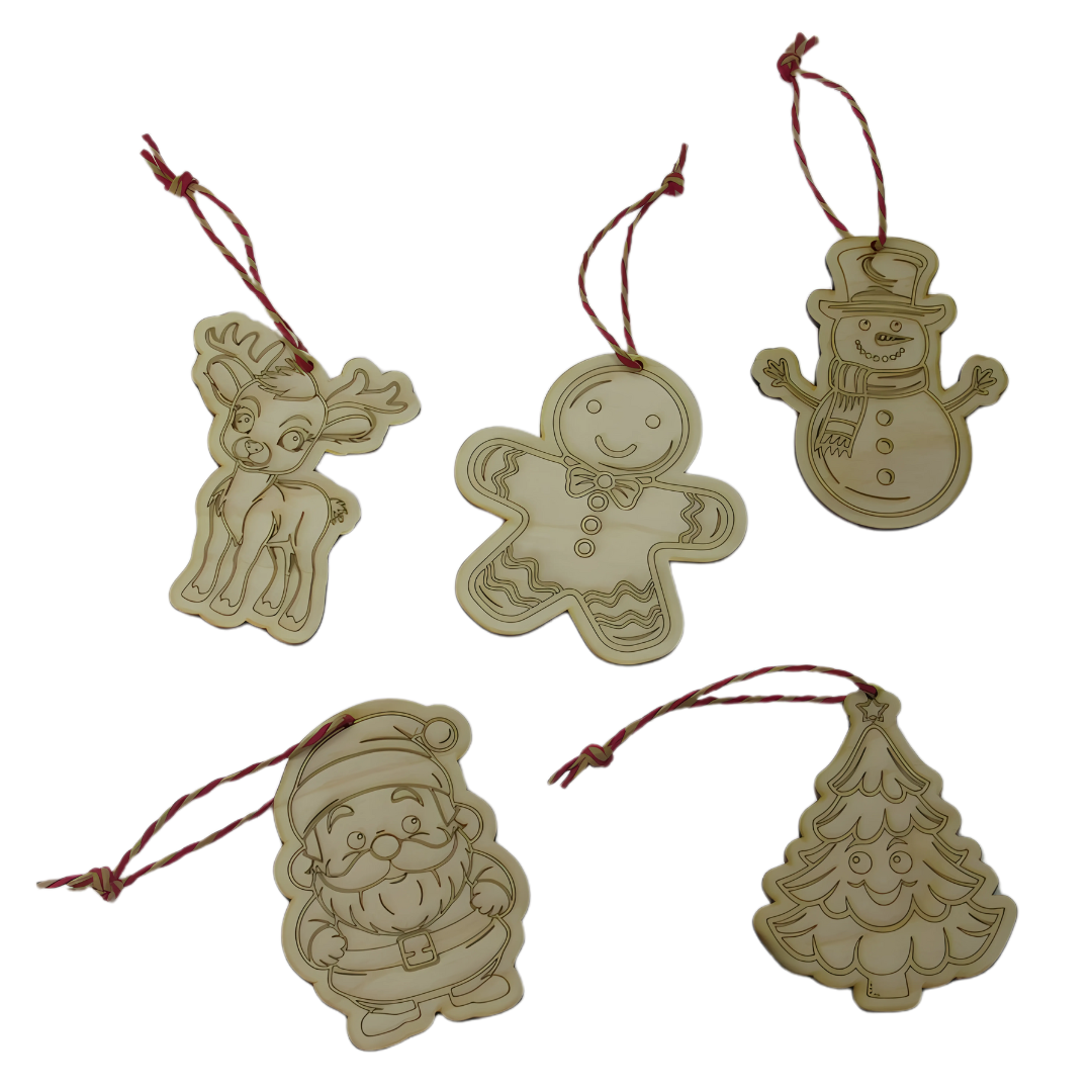 Set of 5 DIY Christmas Ornament Set