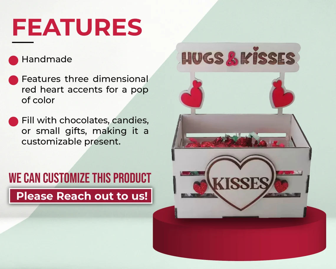 Chocolate Gift Box - Handmade Candy Box | Personalized Valentine Gift - Lasernique
