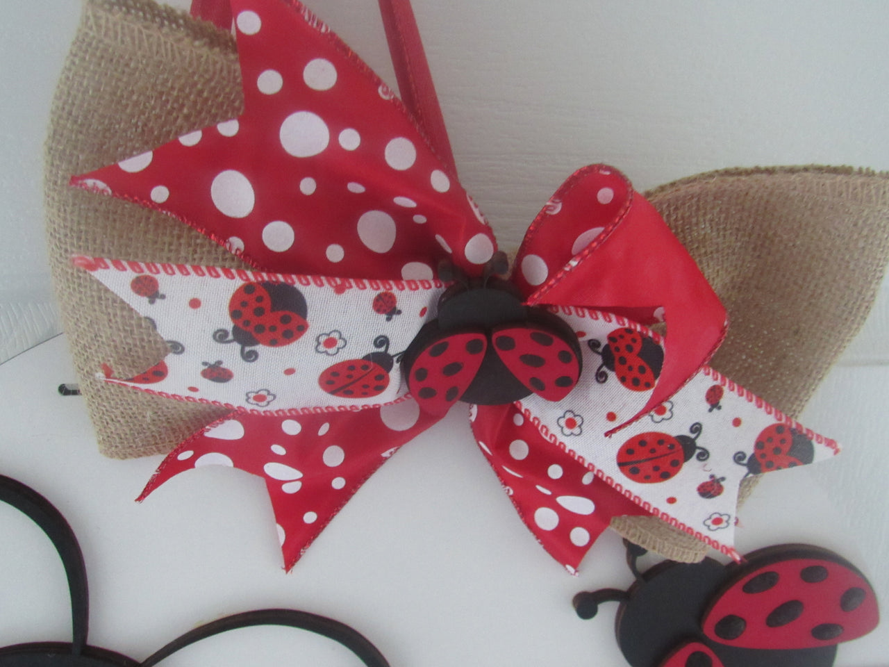 handcrafted ladybug decor