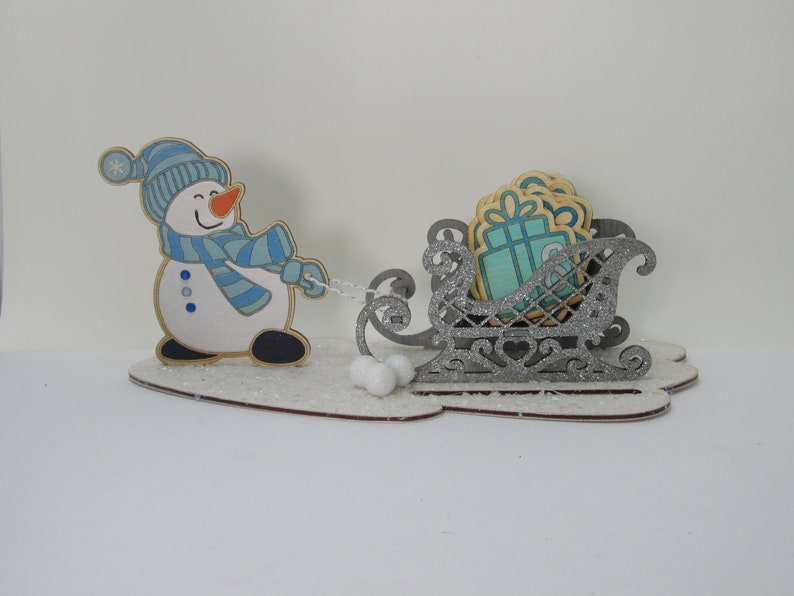 Snowman Christmas Advent Calendar – Festive Shelf Sitter & Advent Decoration for Mantle or Living Room