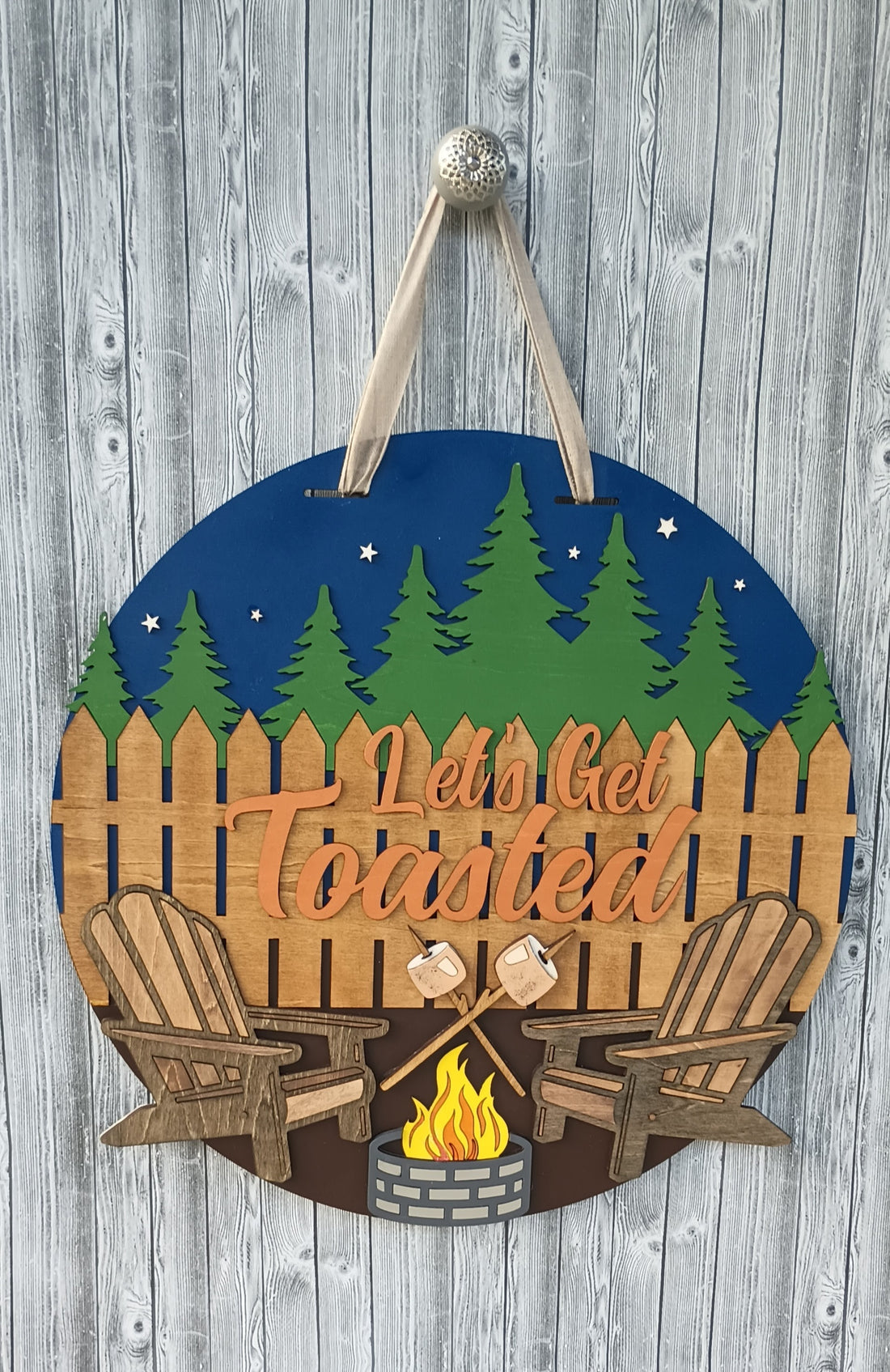 Personalized laser-engraved door hangers