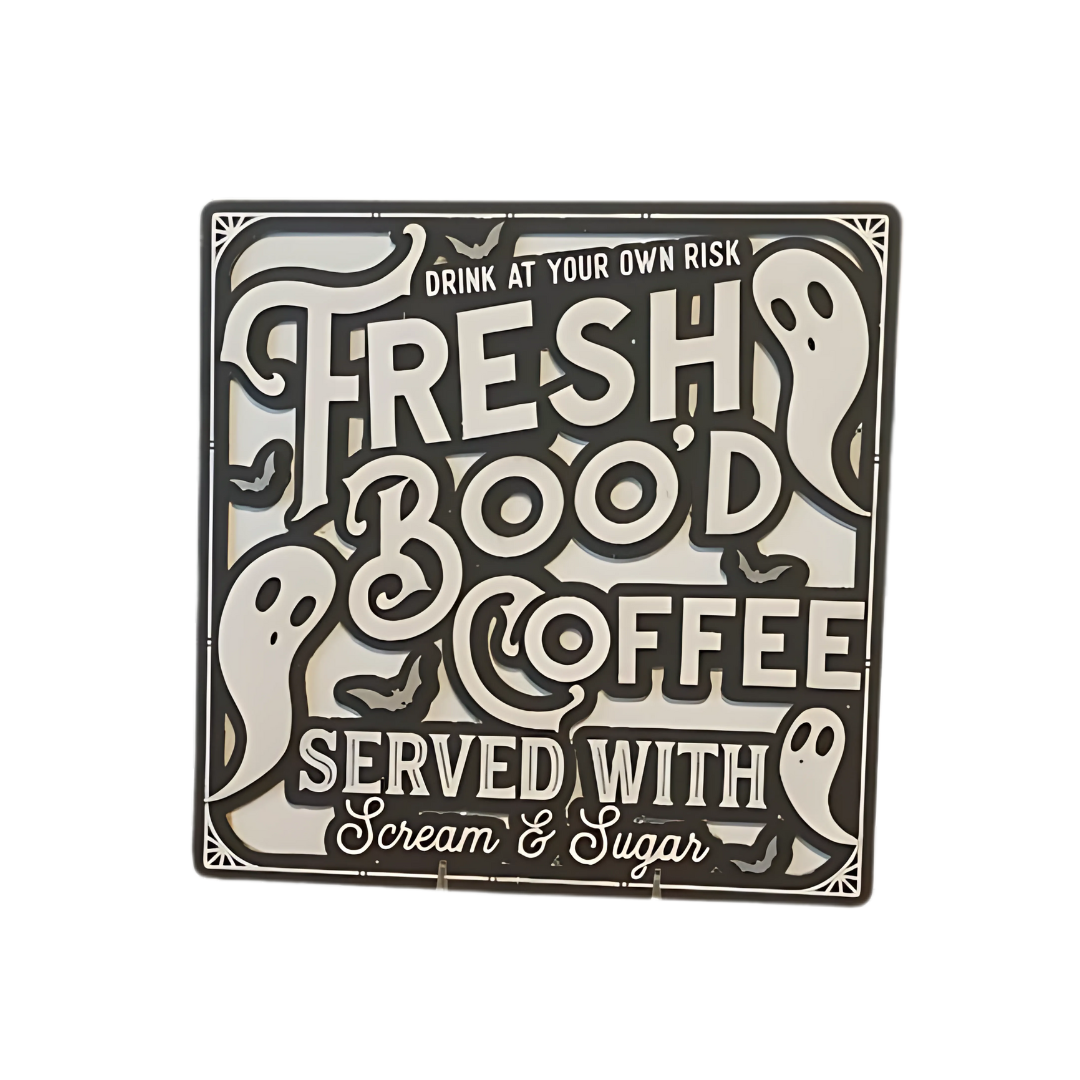 Halloween Decor Coffee Bar Sign - Decorate Your Coffee Bar
