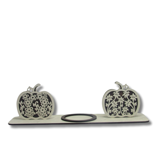Pumpkin Candle Holder Centerpiece – Thanksgiving Table Decoration & Hostess Gift for Mantel or Shelf