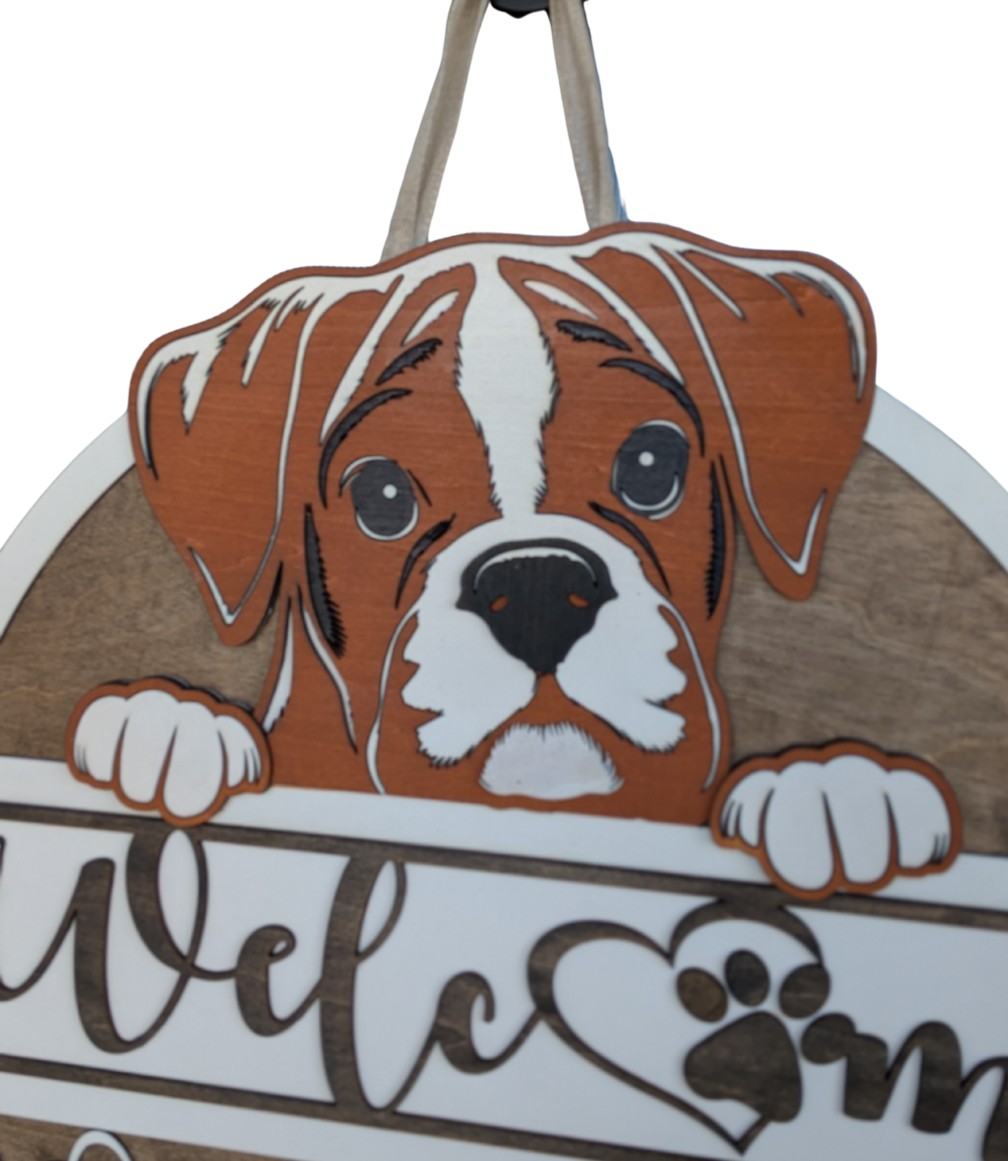 boxer dog entryway decor sign modern home
