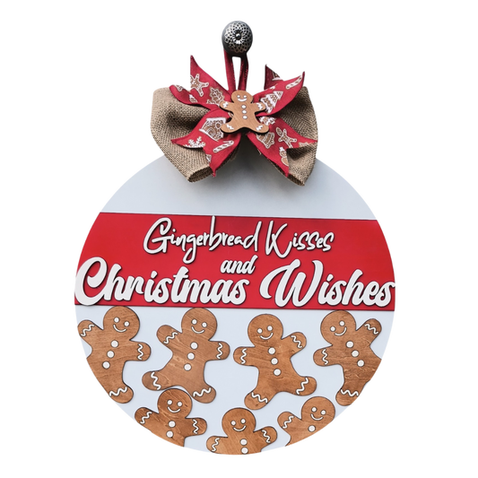 Gingerbread man Christmas sign