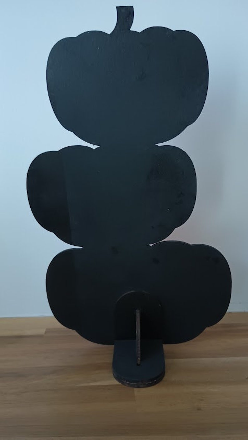 Handcrafted Halloween pumpkin trio decor for shelves

