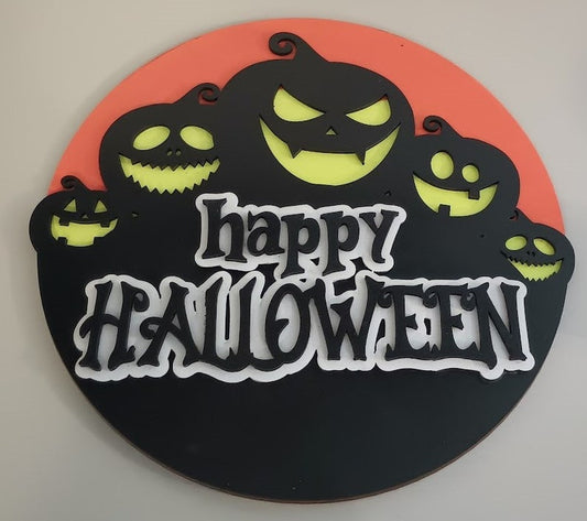 Halloween Decor Indoor | Halloween Decorations |Happy Halloween Sign | Halloween Wooden Sign | Funny Halloween Sign | Welcome Halloween Sign