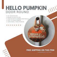 Thumbnail for Hello Pumpkin Door Hanger | Fall Door Wreath | Thanksgiving Decoration | Fall Door Hanger | Gift | Fall Sign | Fall Wreath | Fall Decor|