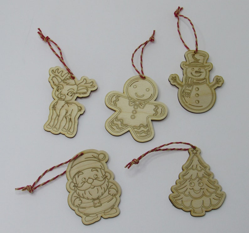 Set of 5 DIY Christmas Ornament Set 