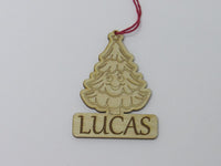 Thumbnail for Personalized Christmas Ornament | Personalized Wooden Ornaments | Custom Christmas Gift Tag for Presents | Custom Stocking Tags | Name Tag
