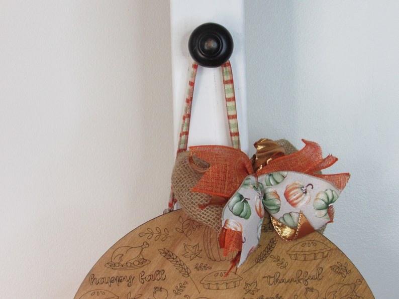 Front Door Decor, Round Fall Door Sign, Fall Door Hanger, Thanksgiving Door Hanger, Welcome Porch Sign, Fall Patio Sign, Front Door Sign