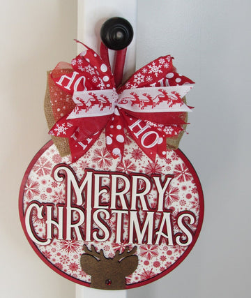 Christmas Door Hanger Decoration, Christmasdoor Hanger Decor Wood, Christmas Signs Front Porch, Christmas Ornaments, Merry Christmas Wreath