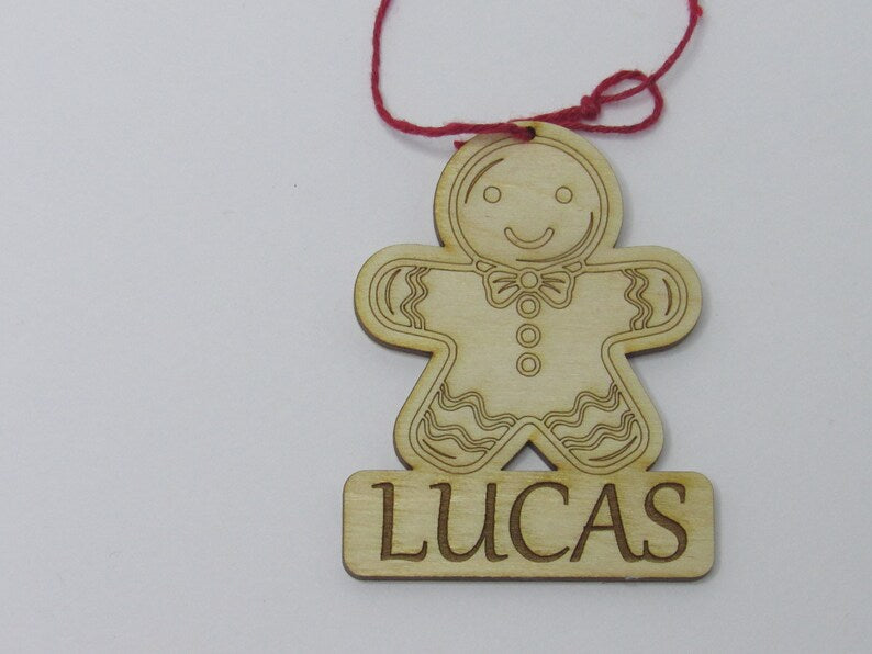 Personalized Christmas Ornament | Personalized Wooden Ornaments | Custom Christmas Gift Tag for Presents | Custom Stocking Tags | Name Tag