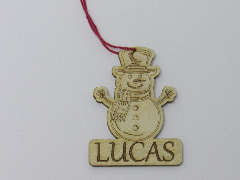 Personalized Christmas Ornament | Personalized Wooden Ornaments | Custom Christmas Gift Tag for Presents | Custom Stocking Tags | Name Tag