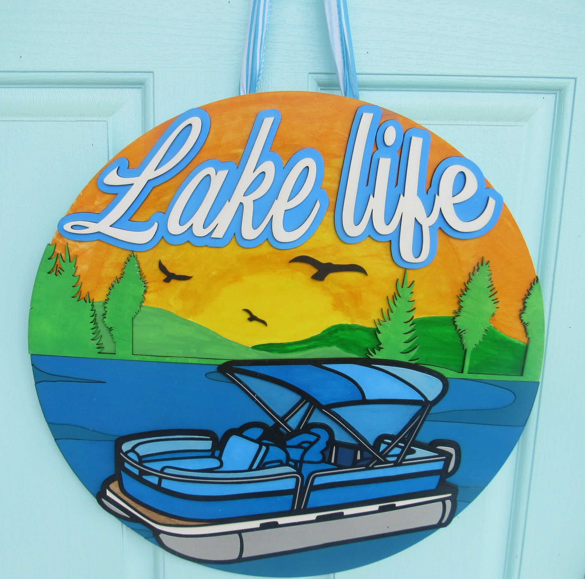 lake life door hanger sign