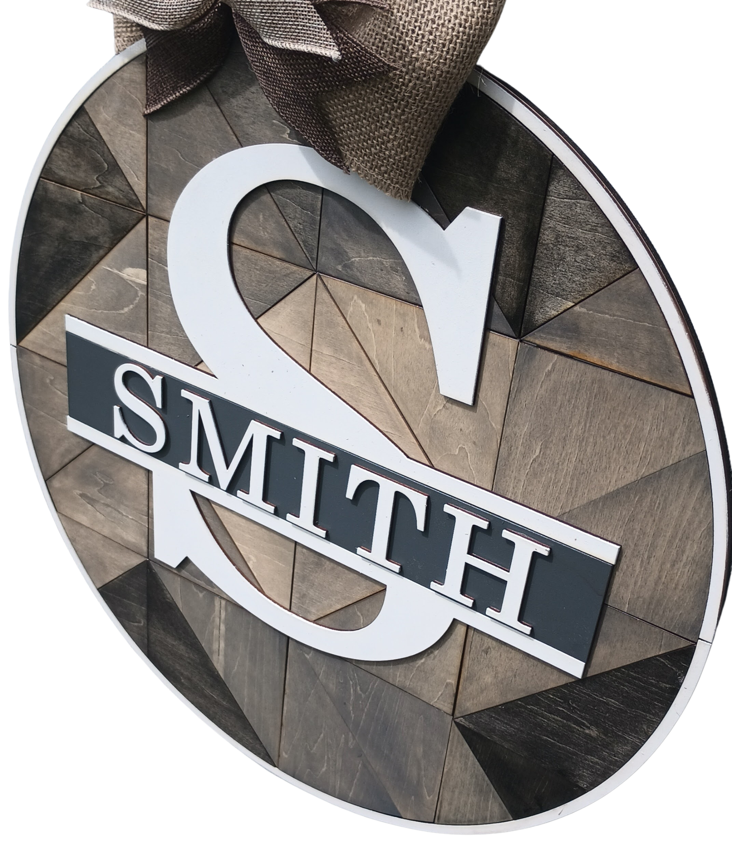 Decorative sign with on a wooden pattern background