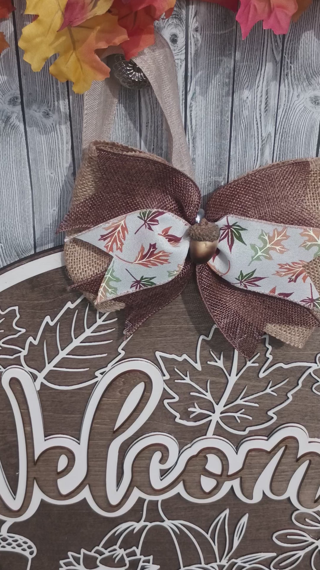 Video of fall harvest door hanger