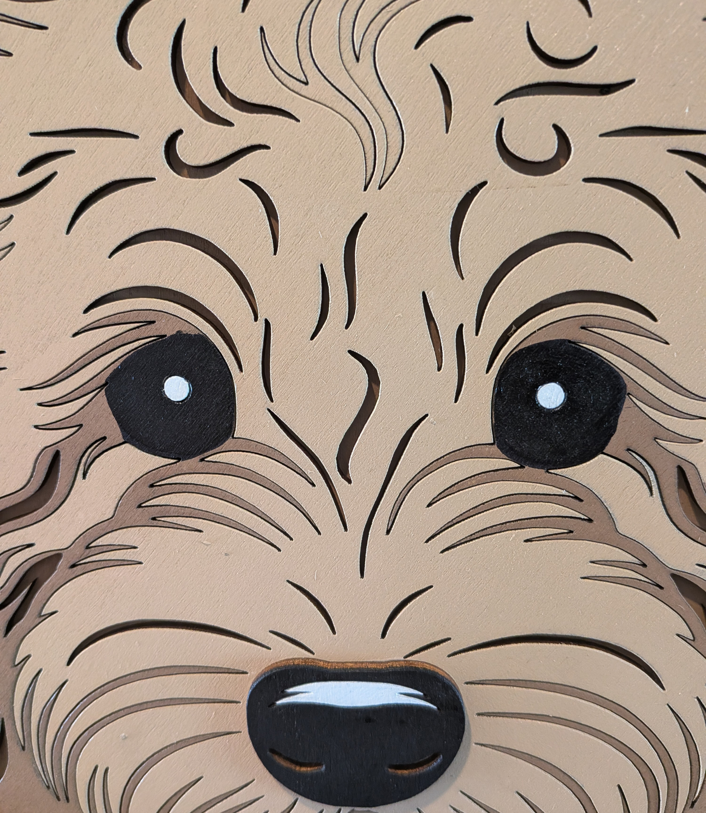 Wooden Goldendoodle welcome sign for front porch and entryway decor