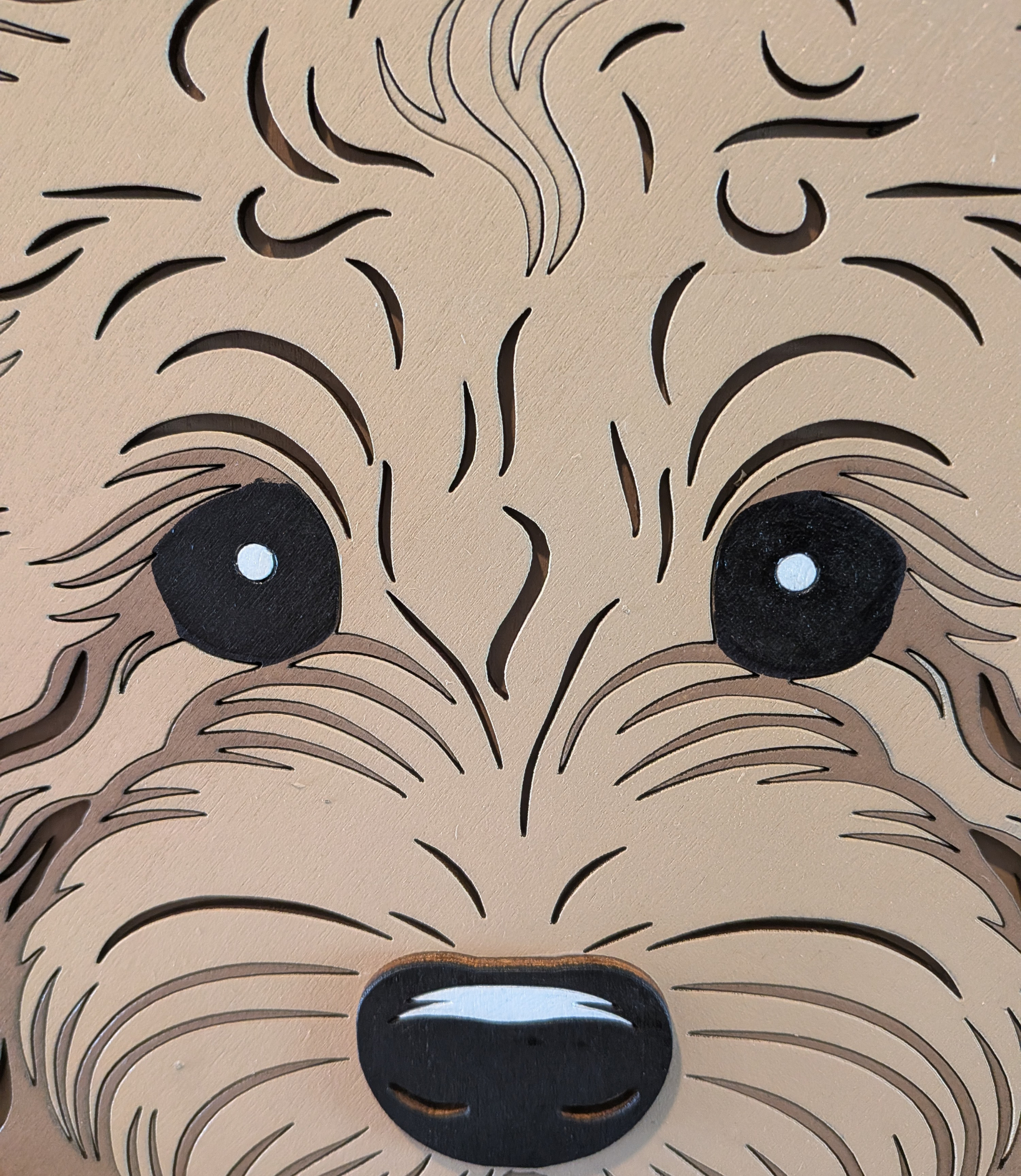 Wooden Goldendoodle welcome sign for front porch and entryway decor